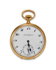 PATEK PHILIPPE, A FINE 18K YELLOW GOLD OPEN FACED POCKET WATCH WITH SUBSIDIARY SECONDS