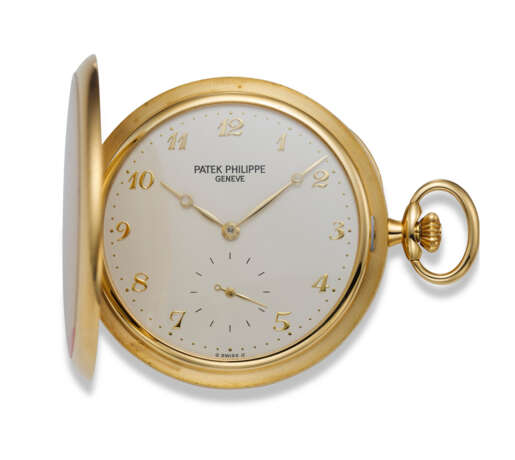 PATEK PHILIPPE, REF. 980J-011, AN 18K YELLOW GOLD HUNTER CASED POCKET WATCH WITH BREGUET NUMERALS - фото 1