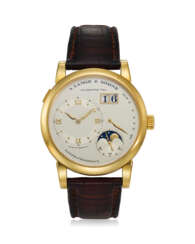 A. LANGE & SOHNE, REF. 109.021, AN 18K YELLOW GOLD WRISTWATCH WITH OVERSIZED DATE, MOON PHASES, AND POWER RESERVE 