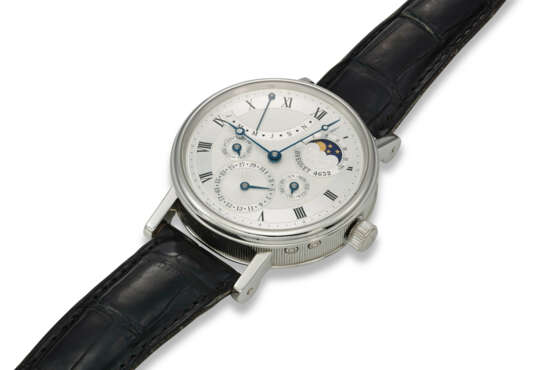 BREGUET, REF. 5447, A FINE PLATINUM MINUTE REPEATING PERPETUAL CALENDAR WRISTWATCH WITH MOON PHASES AND LEAP YEAR INDICATOR - photo 2