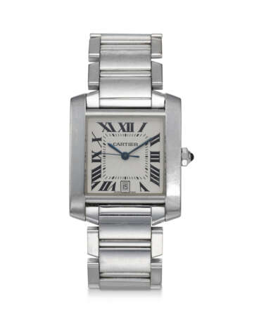 CARTIER, REF. 2366, TANK FRANCAISE, AN 18K WHITE GOLD WRISTWATCH WITH DATE - фото 1