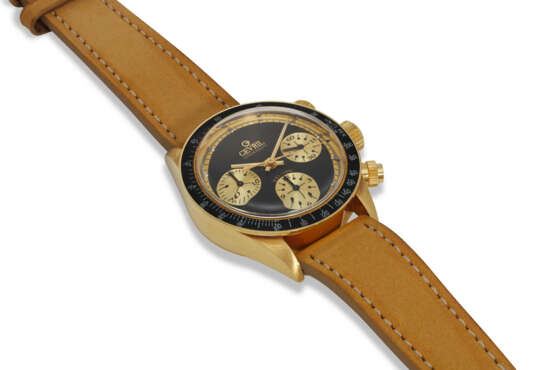GEVRIL, TRIBECA “JOHN PLAYER SPECIAL” AN ATTRACTIVE 18K YELLOW GOLD CHRONOGRAPH WRISTWATCH, NUMBERED 31/100 - photo 3