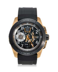 JAEGER-LECOULTRE, MASTER COMPRESSOR EXTREME LAB 2, AN 18K ROSE GOLD DUAL TIME CHRONOGRAPH WRISTWATCH WITH 24 HOUR INDICATOR, DATE, AND JUMP HOUR CHRONOGRAPH DISPLAY, CREATED IN A LIMITED SERIES OF 200 