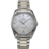 OMEGA, REF. 231.10.39.21.55.002, SEAMASTER, A STEEL WRISTWATCH WITH DATE, MOTHER-OF-PEARL DIAL, AND DIAMOND HOUR MARKERS - photo 1