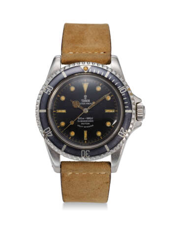 TUDOR, REF. 7928, SUBMARINER, A STEEL WRISTWATCH WITH POINTED CROWN GUARDS - Foto 1