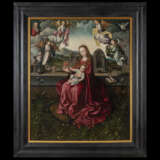 Мадонна с младенцем и ангелами Мастер из Франкфурта Naturholz Öl Renaissance Religiöses Genre Die Niederlande 16 век - Foto 1