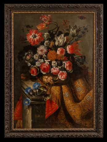 Натюрморт с цветами Франс ван Кайк Холст Масло Барокко Цветочный натюрморт Нидерланды 1661 г. - фото 1