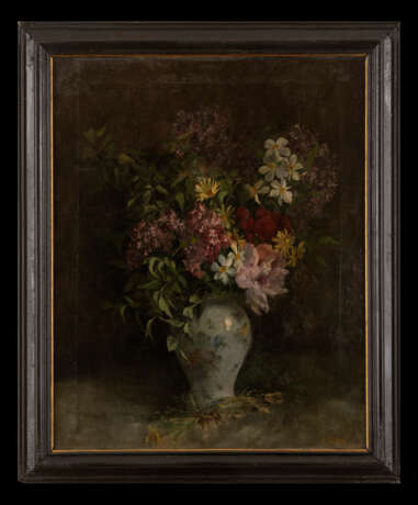 Натюрморт с цветами Artiste inconnu масло на холсте Nature morte aux fleurs France 19 век - photo 1