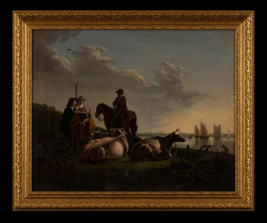 Пейзаж со стадом Artiste inconnu масло на холсте Paysage rural 17 век - photo 1