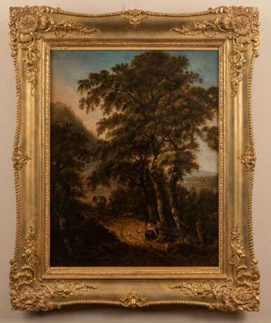 Крестьяне на дороге Мастерская Соломона ван Рейсделя Wood Oil Baroque Landscape painting The Netherlands 17 век - photo 1