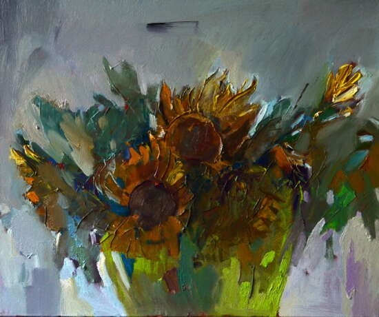 “sunflowers” Canvas Oil paint Modern Still life 2018 - photo 1