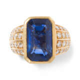 Ceylon-Saphir-Diamant-Ring - photo 1