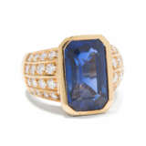 Ceylon-Saphir-Diamant-Ring - photo 2