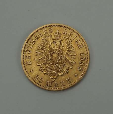 Preussen: 20 Mark 1888 - GOLD. - фото 1