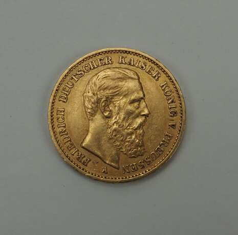 Preussen: 20 Mark 1888 - GOLD. - фото 2