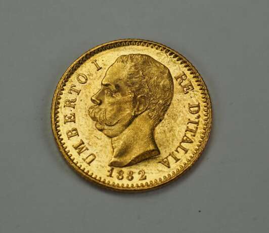 Italien: 20 Lire 1882 - GOLD. - фото 1