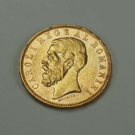 Rumänien: 20 Lei 1890 - GOLD. - фото 1