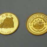 Liberia: 25 Dollar Kleinmünze GOLD - 2 Exemplare. - Foto 1
