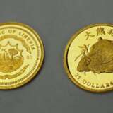 Liberia: 25 Dollar Kleinmünze GOLD - 2 Exemplare. - Foto 2