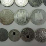 BRD: Diverse Münzen SILBER - 17 Exemplare. - фото 5