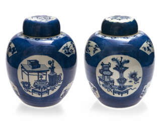 Ein Paar Ingwertöpfe - China, Qing