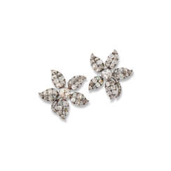 ANTIQUE DIAMOND FLOWER EARRINGS