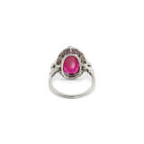 ART DECO SPINEL AND DIAMOND RING - Foto 5