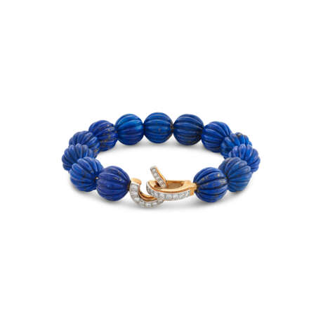 NO RESERVE | CARTIER LAPIS LAZULI AND DIAMOND BRACELET - фото 2