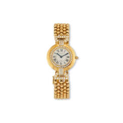 CARTIER LADY'S GOLD AND DIAMOND WRISTWATCH