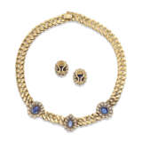 SAPPHIRE AND DIAMOND NECKLACE AND EARRING SET - фото 5