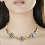 SAPPHIRE AND DIAMOND NECKLACE AND EARRING SET - photo 6