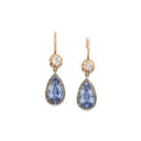 NO RESERVE | SAPPHIRE AND DIAMOND EARRINGS - photo 1