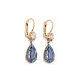 NO RESERVE | SAPPHIRE AND DIAMOND EARRINGS - photo 2