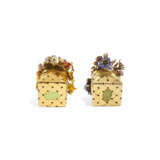 CARTIER TWO MID-20TH CENTURY SILVER GILT AND ENAMEL FLOWER BASKETS - фото 4
