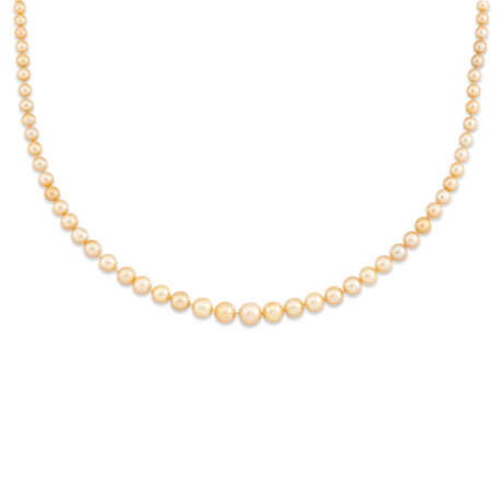 EARLY 20TH CENTURY NATURAL PEARL AND DIAMOND NECKLACE - фото 3