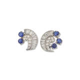 ART DECO SAPPHIRE AND DIAMOND EARRINGS - Foto 2