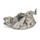 A GEM-SET SILVER BELL-PUSH IN THE FORM OF A BEAR - photo 4