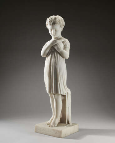A WHITE MARBLE FIGURE OF LADY LOUISA RUSSELL - Foto 6