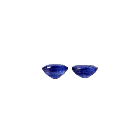 Paar blaue Saphire zus. 3,7 ct, - фото 2