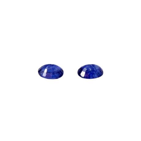 Paar blaue Saphire zus. 3,7 ct, - photo 3