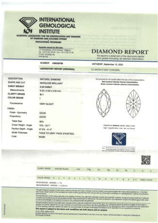 Loser Diamant im Navetteschliff 0,33 ct, - Foto 3