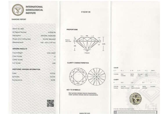 Loser Brillant 0,32 ct, - photo 3