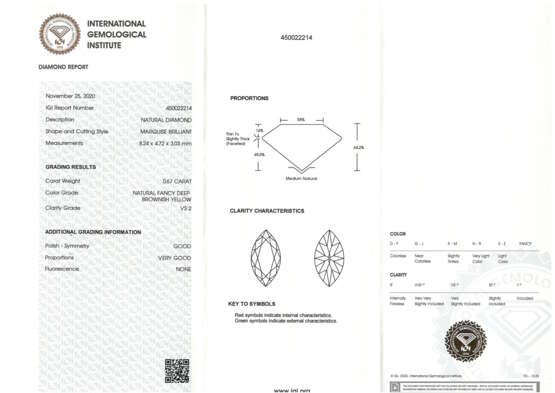 Loser Diamant 0,67 ct, - фото 3