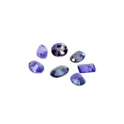 Konvolut 7 Tansanite zus. 7,7 ct,