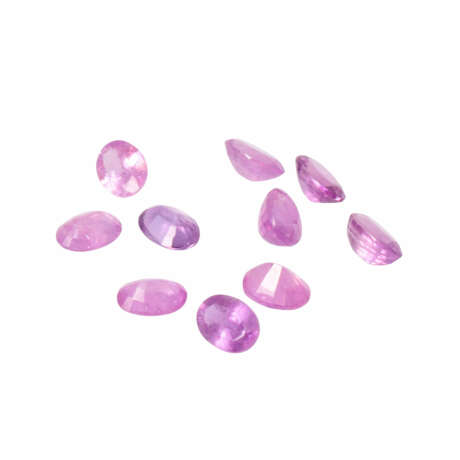 Konvolut 10 pinkfarbene Saphire zus. ca. 16,45 ct, - Foto 1