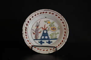Plate, Porcelain, Hand painted, Western Europe, 19 век