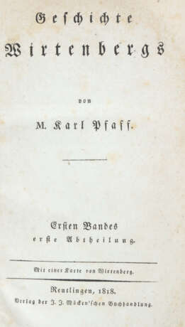 Pfaff, Karl Geschichte Wirtenbergs, Reutlingen, Mäcken,… - фото 3