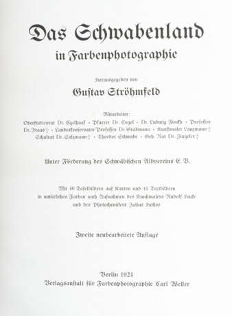 Ströhmfeld, Gustav (Hrsg.) Das Schwabenland in Farbenph… - Foto 2
