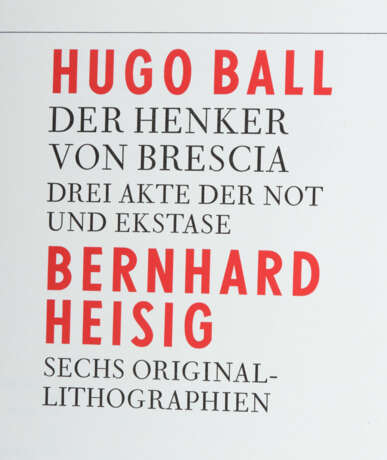 Ball, Hugo Der Henker von Brescia - Drei Akte der Not u… - photo 2