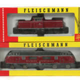 2 Dieselloks Fleischmann, Spur H0, ca. 1960er Jahre, DL… - фото 1